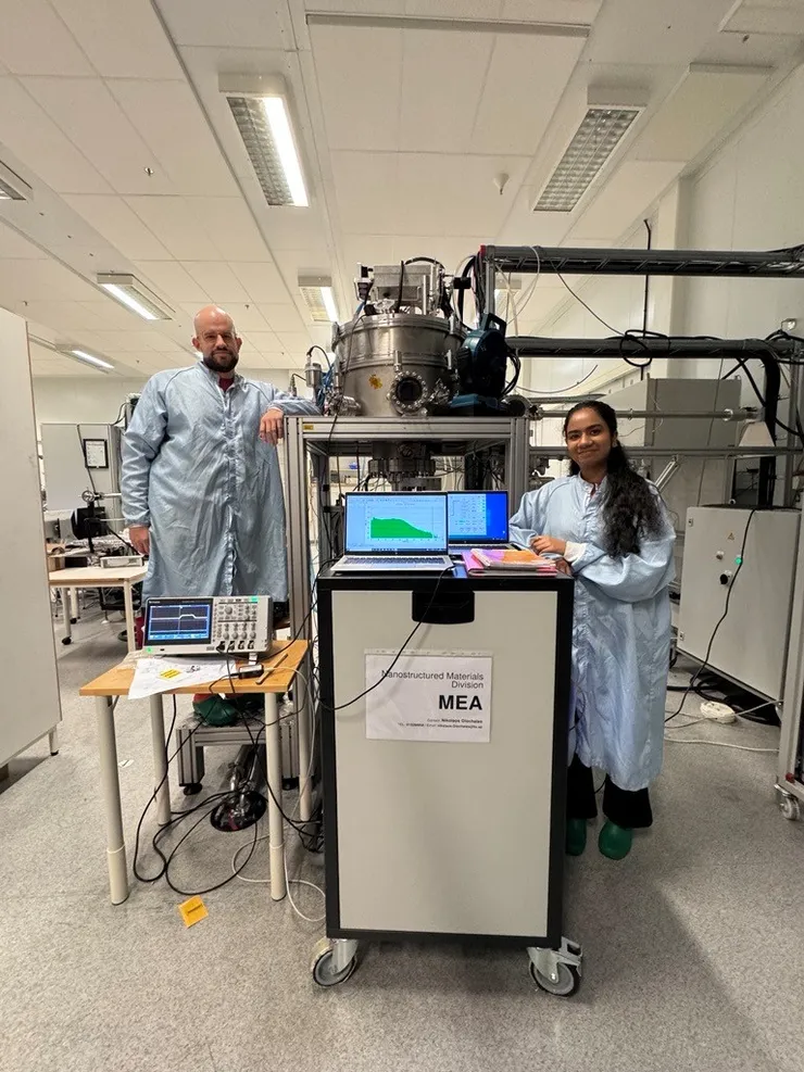 PhD students next the CARC+ system