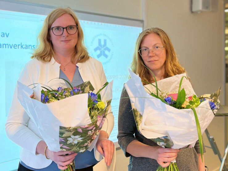 Emma and Lina, this year's award winners of the School Cooperation Award